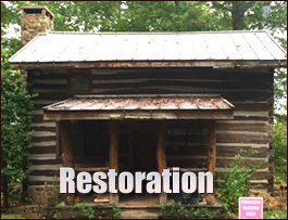 Historic Log Cabin Restoration  Cary, North Carolina